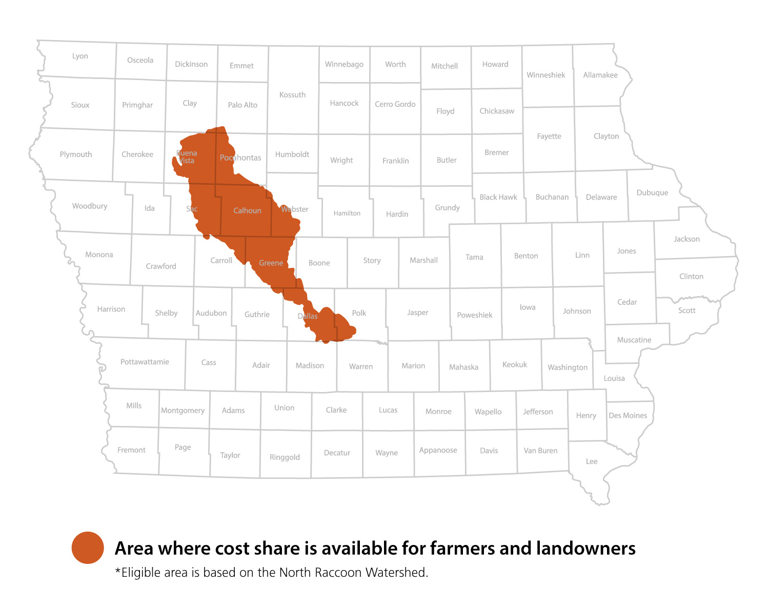 North Raccoon Soil and Water Outcomes Map