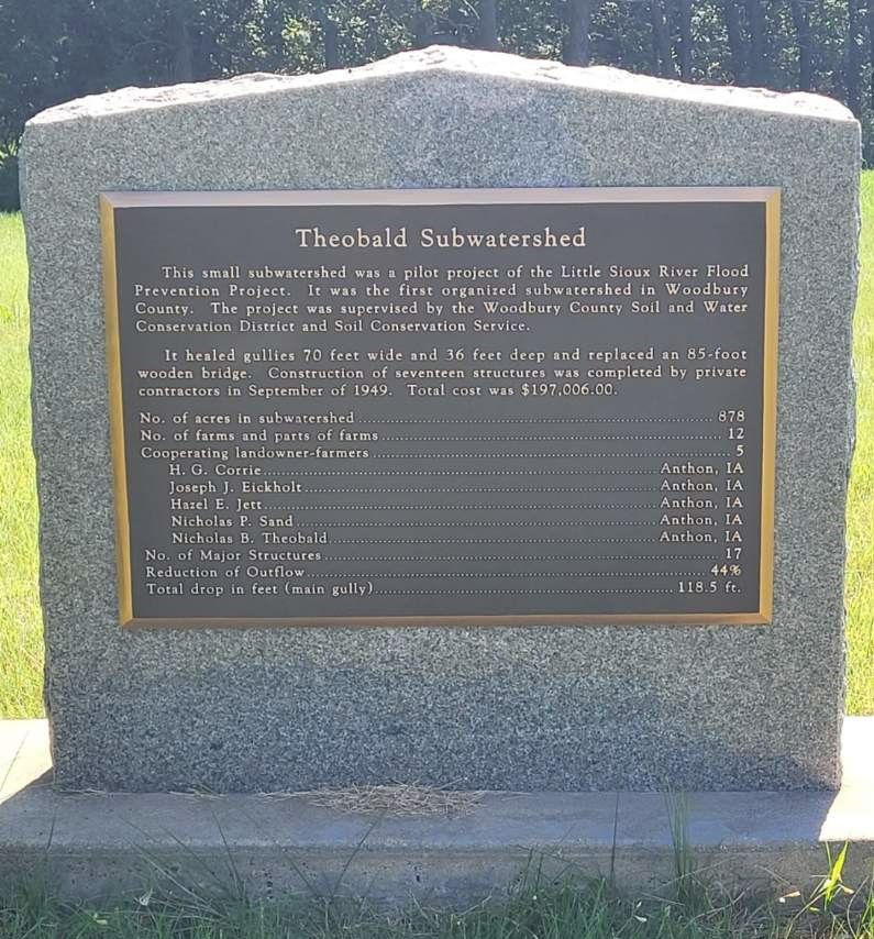 marker for the Theobald Subwatershed