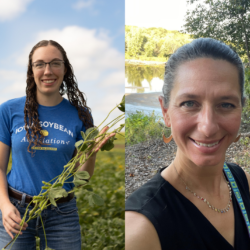 Headshots of two women in ag
